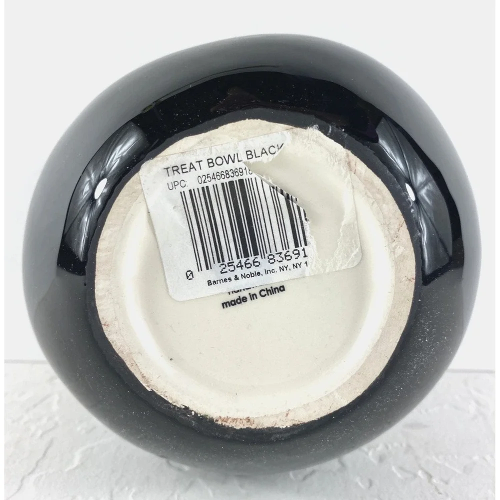 Treat Bowl Black Cat Bowl Ceramic Halloween Candy